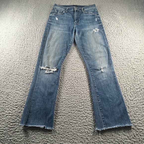 MOTHER Denim - MOTHER Jeans Womens‎ 26 The Insider Crop Fray Gypsy Distressed Raw Hem Cropped